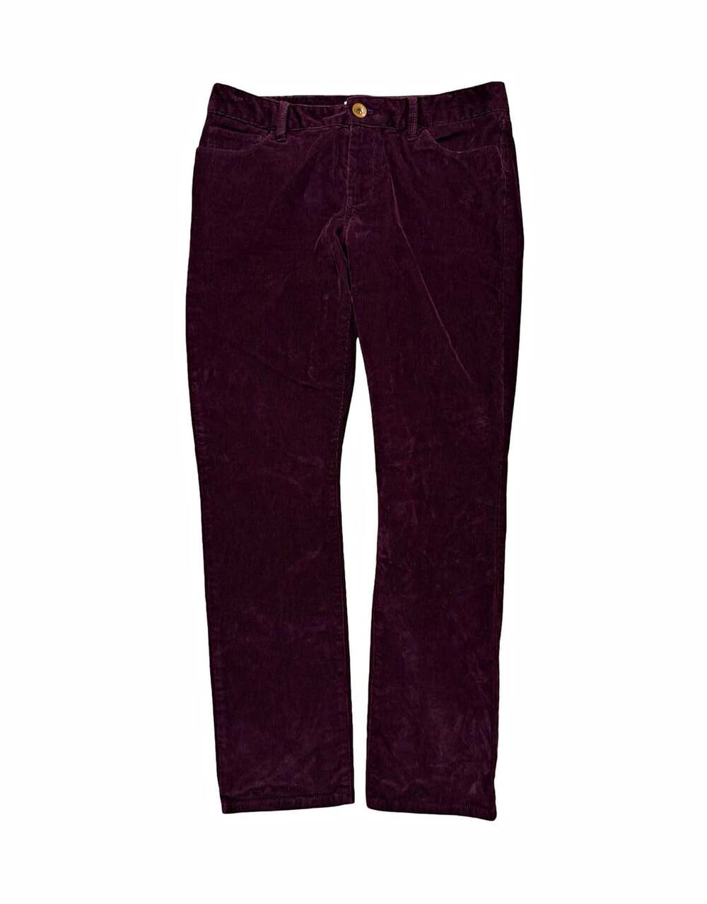 Banana Republic Petite Purple Corduroy Pants Slim Straight Flat Front Pockets